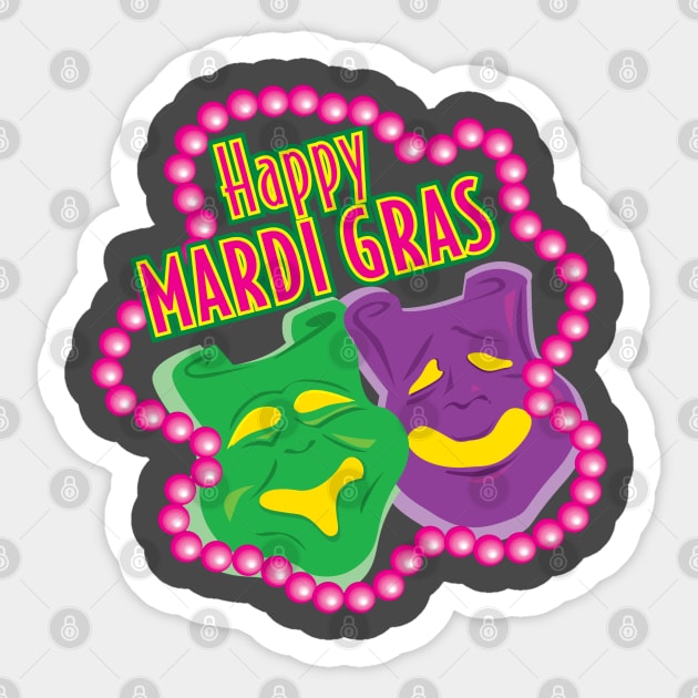 Mardi Gras Sticker by Blue Diamond Store